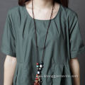 Women Loose Linen Big Size Casual Dress